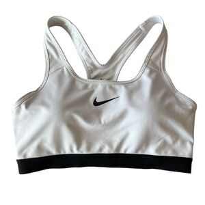 Nike sports bra. White with black trim size large